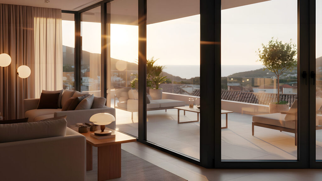 Ventanas y cerramientos fabricados por Dacsa Proline instalados en vivienda moderna en Yecla, Murcia.